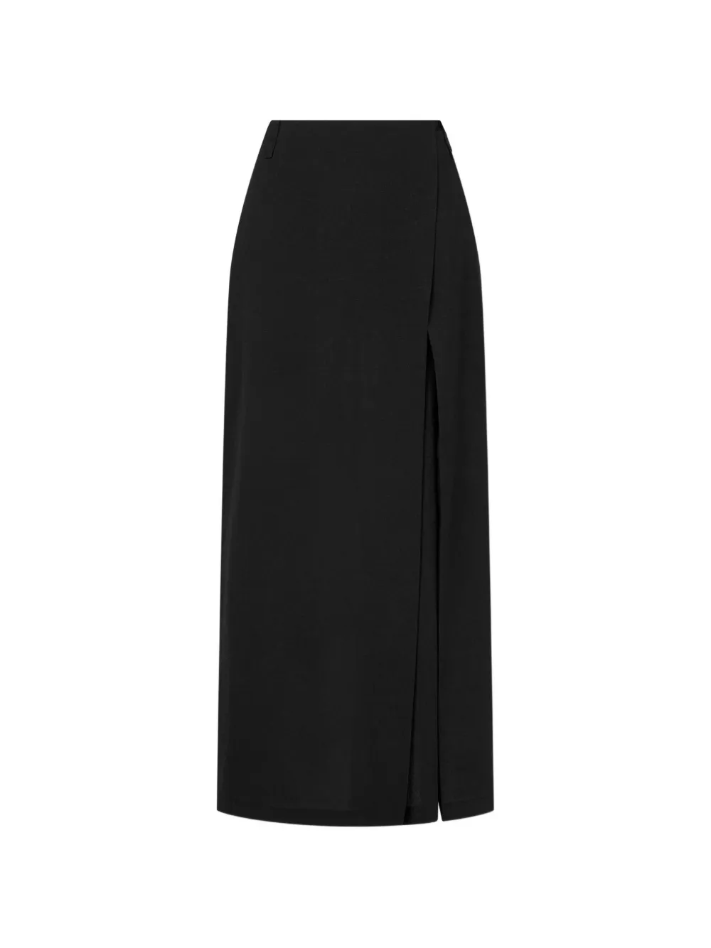 TOMBOY wrap-front slit maxi skirt - Nero