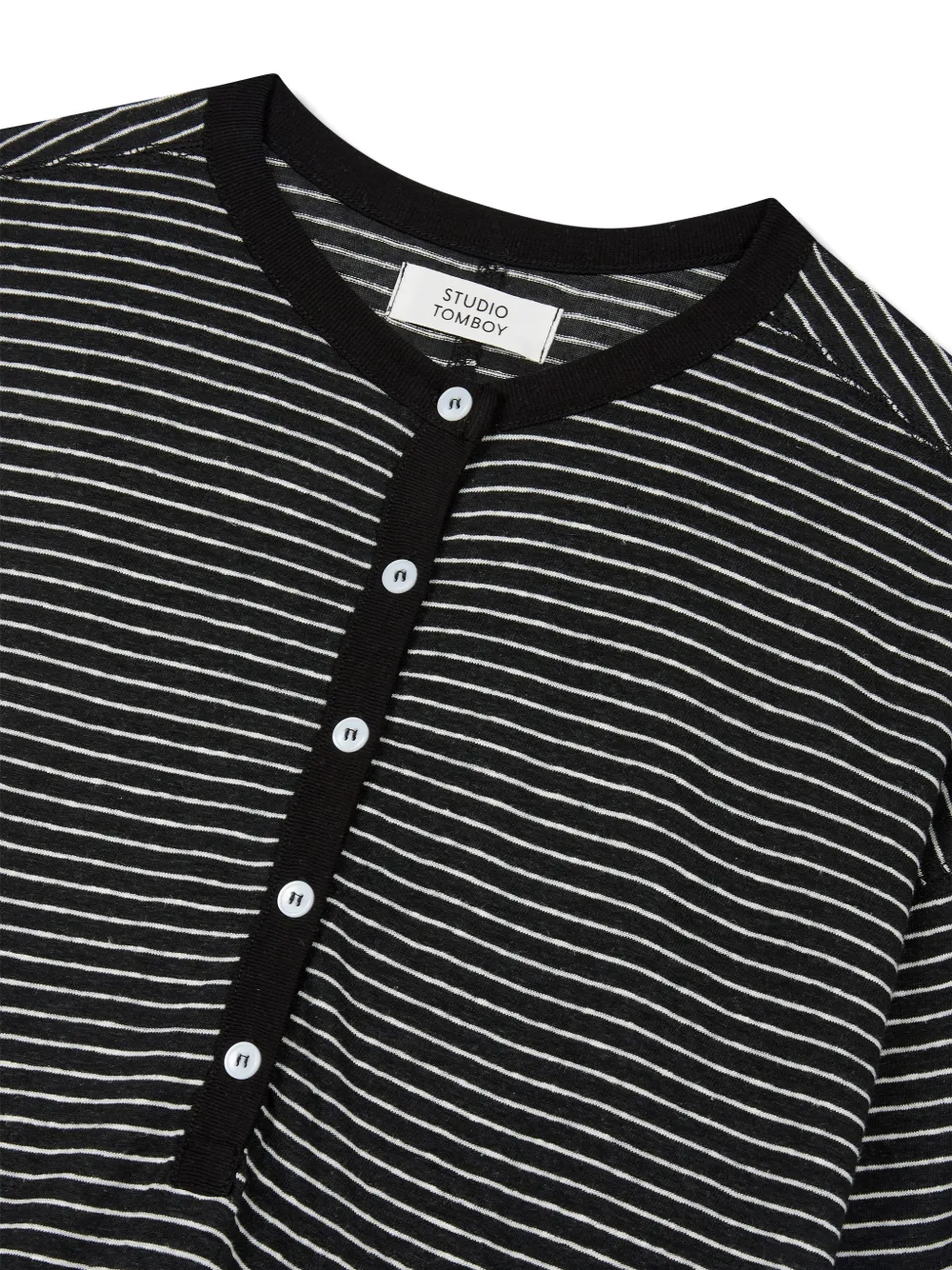 TOMBOY Gestreept T-shirt Zwart