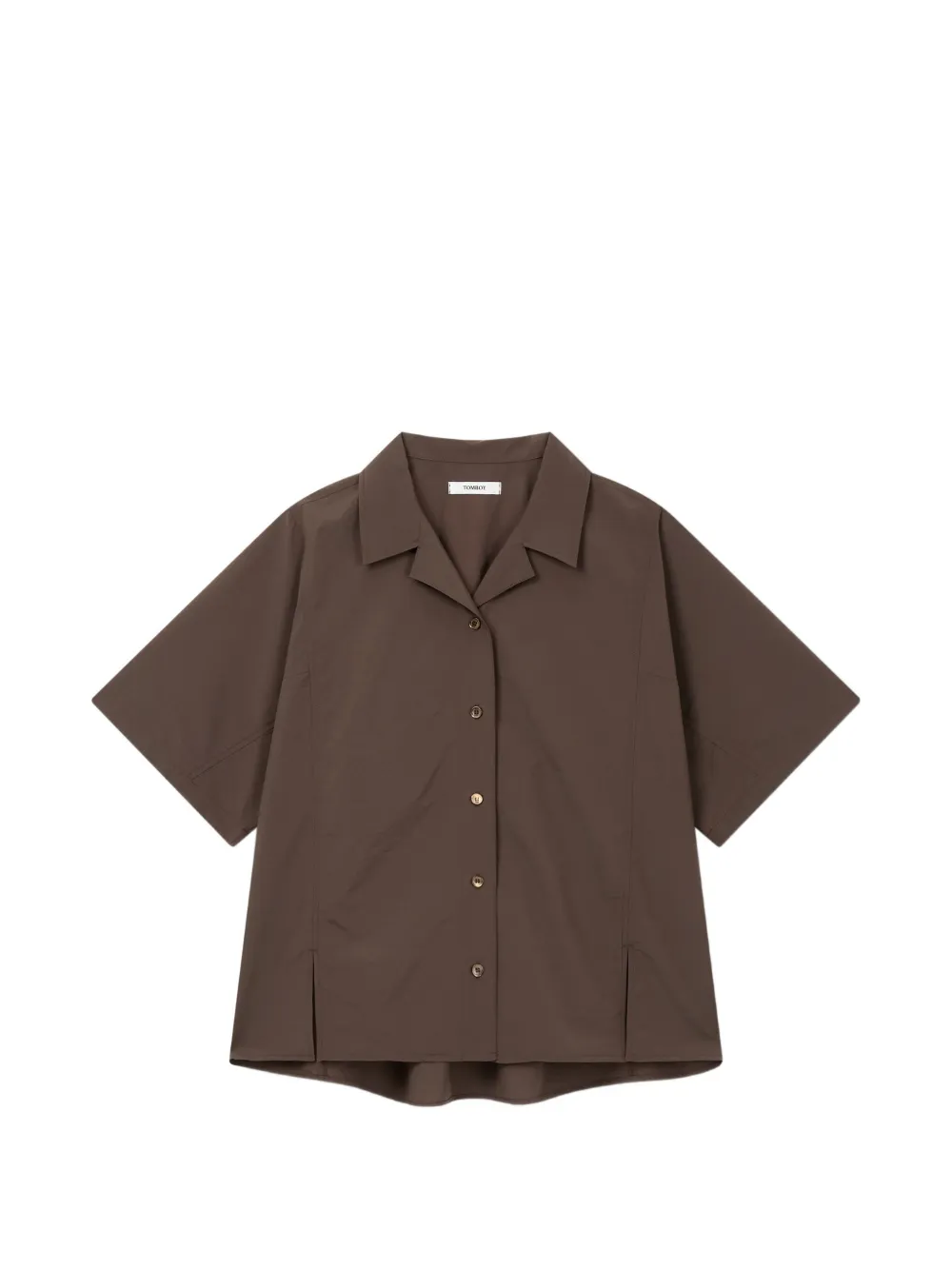 TOMBOY camp-collar short-sleeve shirt - Marrone