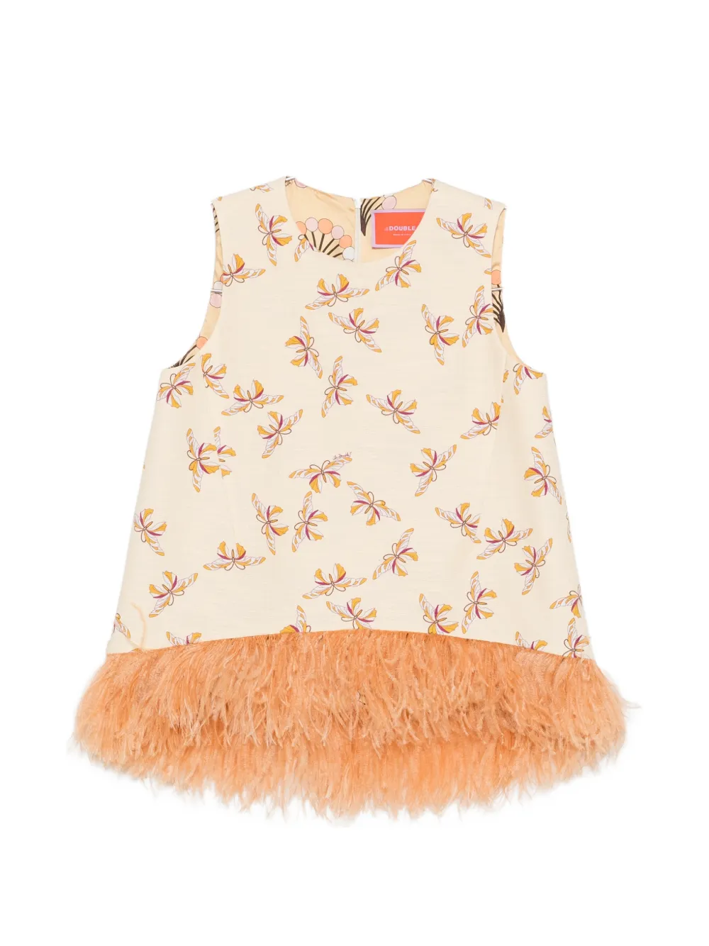 La DoubleJ butterfly-print top - Toni neutri