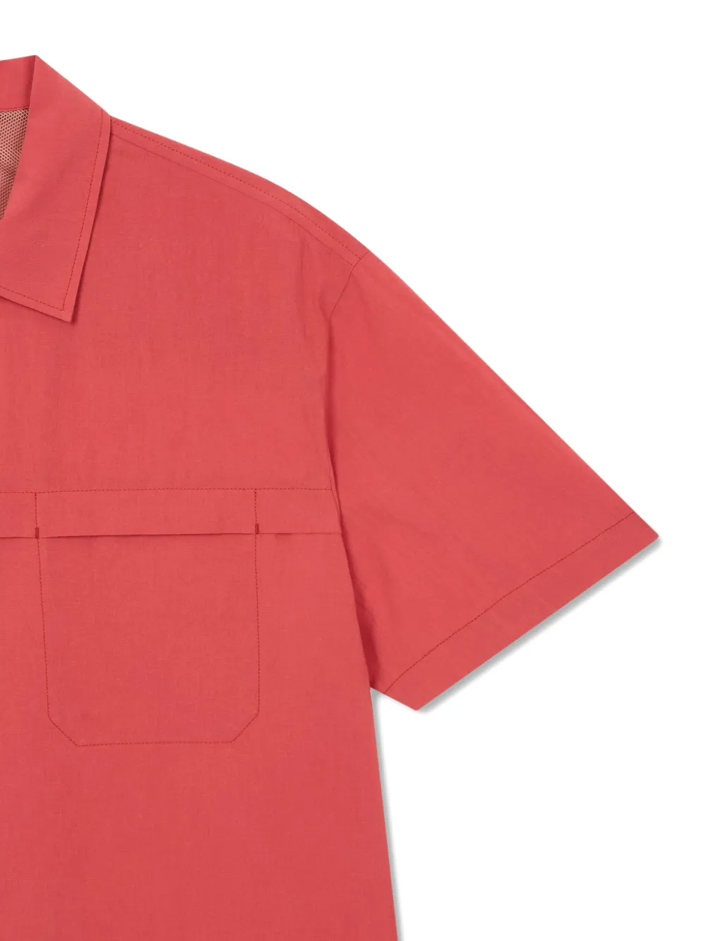 TOMBOY Overhemd met trekkoord en korte mouwen Rood