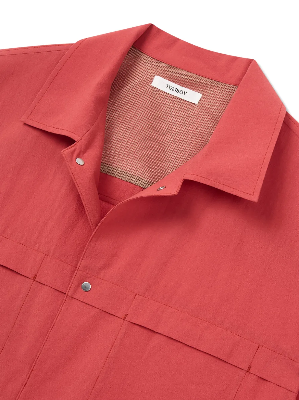 TOMBOY Overhemd met trekkoord en korte mouwen Rood