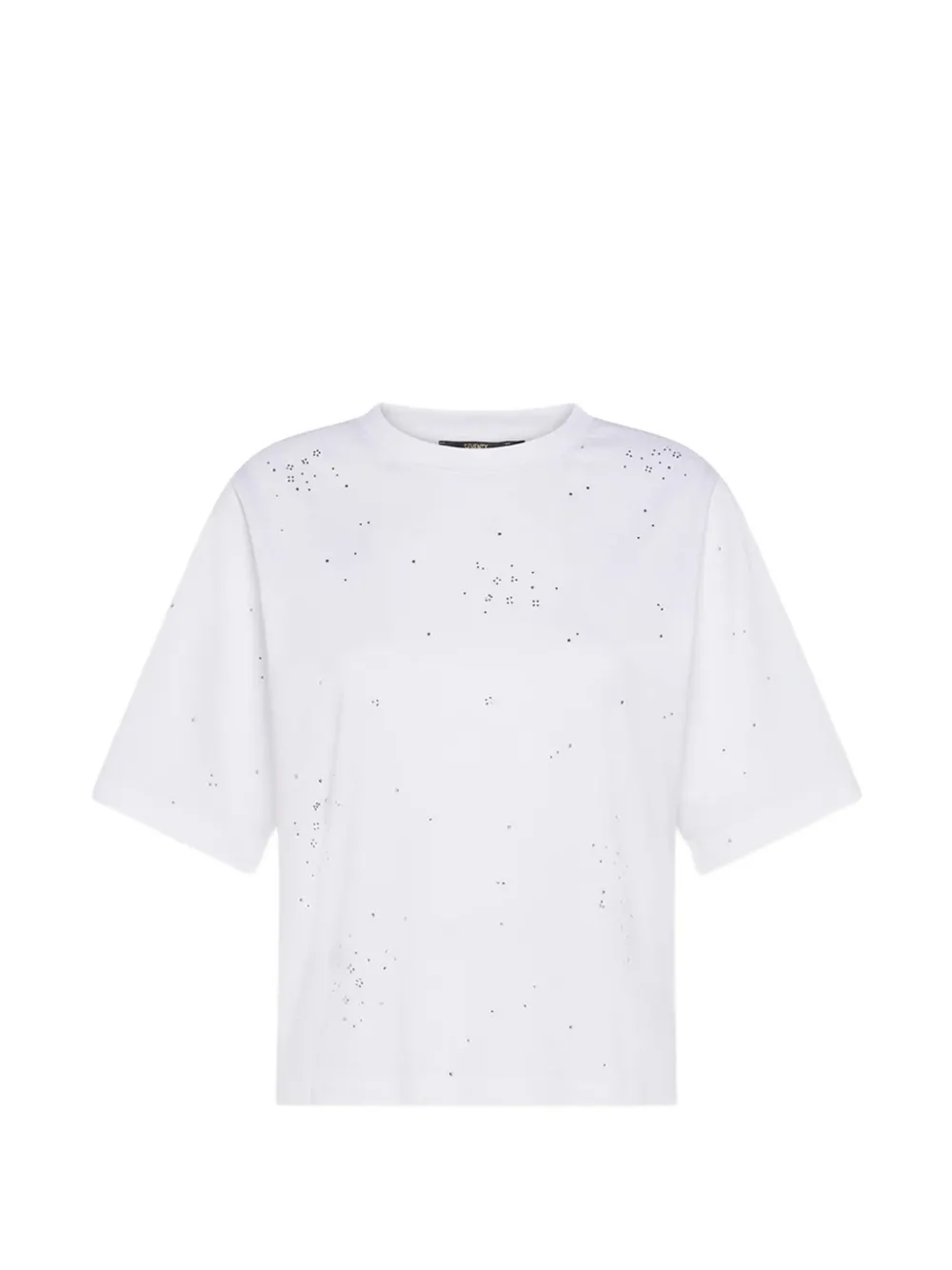 Seventy rhinestone-embellished T-shirt - Bianco