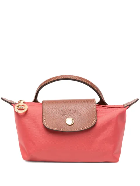 Longchamp mini Le Pliage leather-trim tote bag