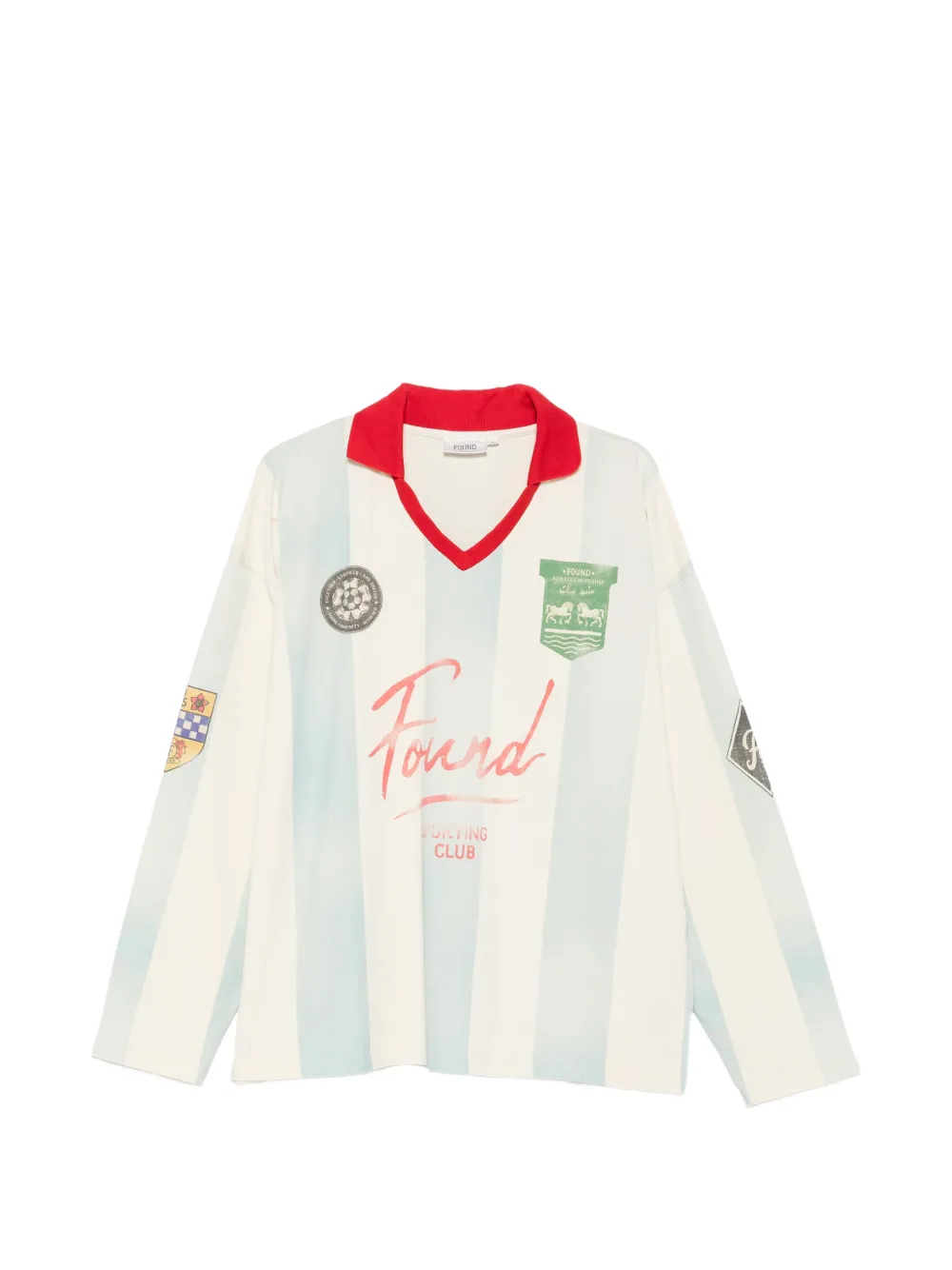 Found Striped Logo-print T-shirt In Multi