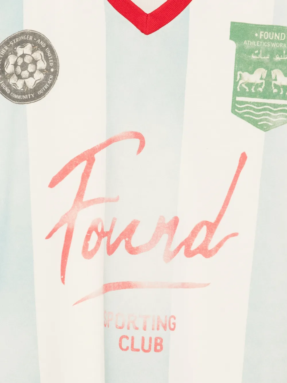 Found Striped Logo-print T-shirt In Multi