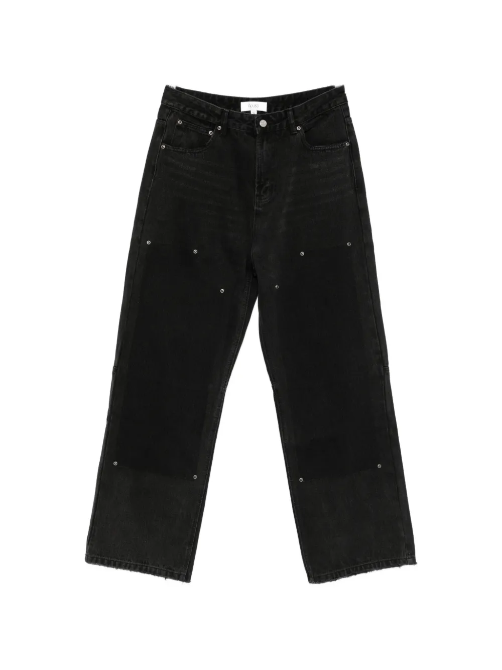 FOUND rivet-embellished wide-leg jeans - Nero