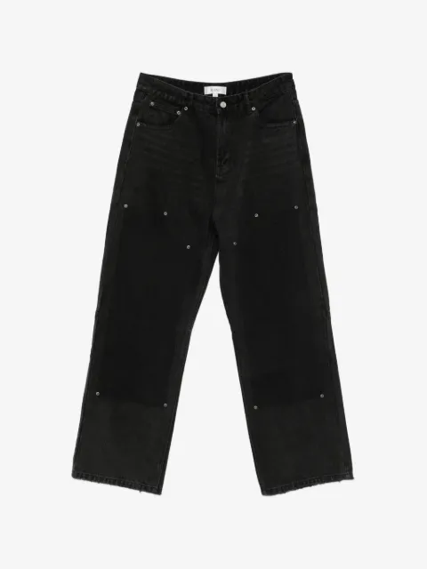 FOUND rivet-embellished wide-leg jeans