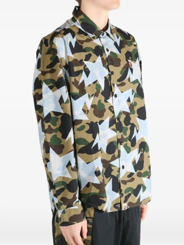 A BATHING APE® Sta カモフラージュ シャツ | ニュートラル | FARFETCH JP
