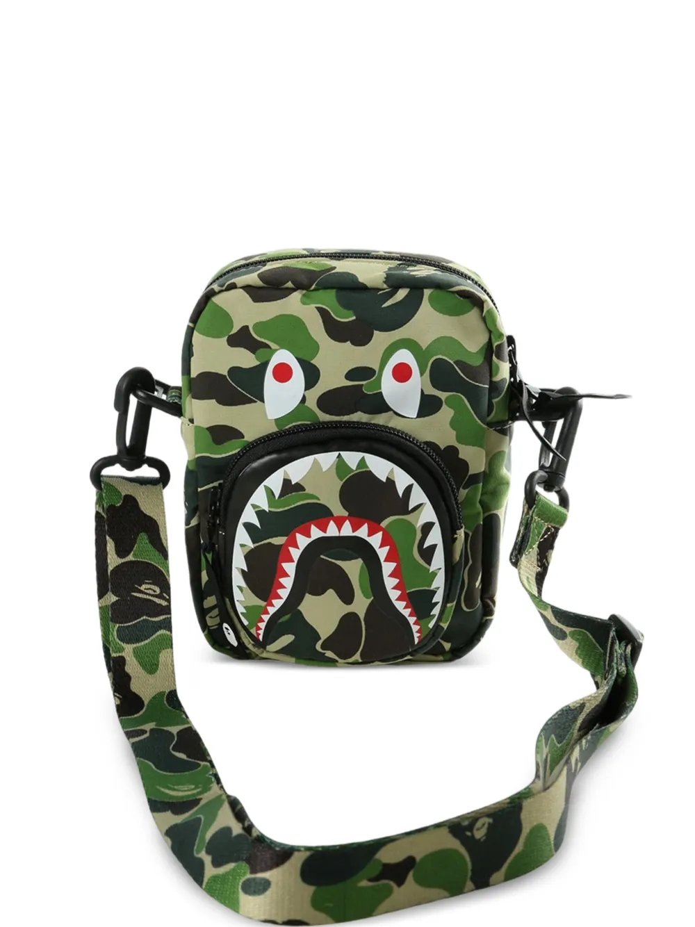 A BATHING APE® Shark camouflage-print shoulder bag - Verde