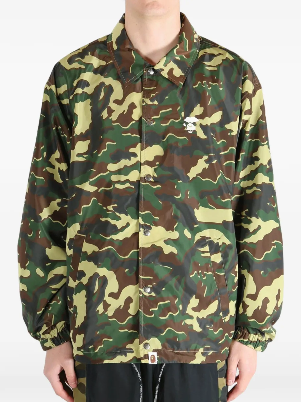 A BATHING APE Jack met camouflageprint Groen
