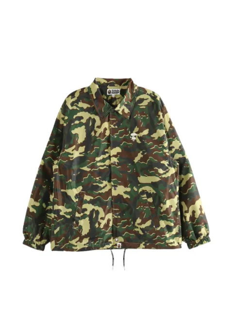 A BATHING APE® camouflage-print logo-patch jacket