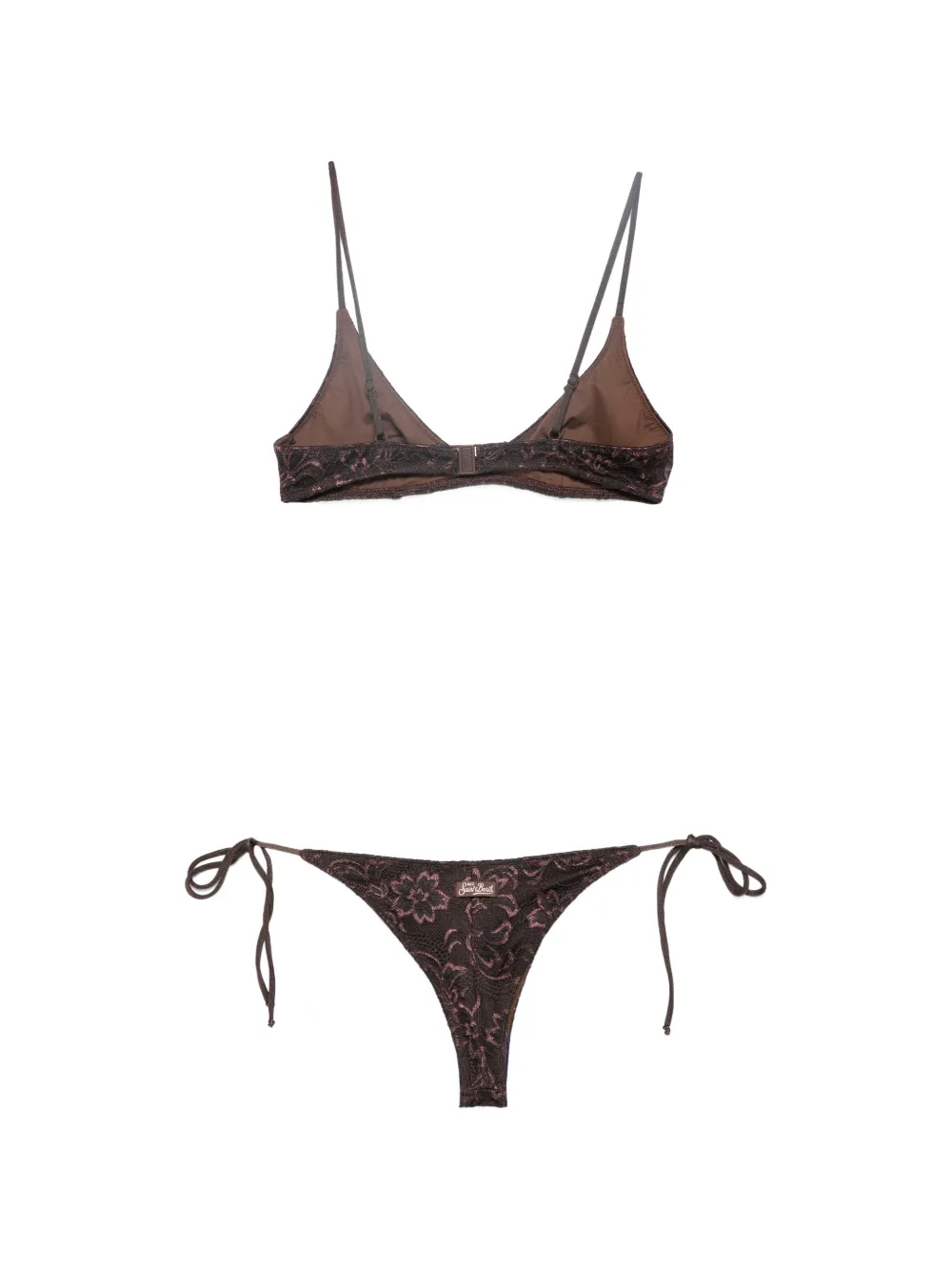 MC2 Saint Barth Paloma bikini met kanten laag Bruin