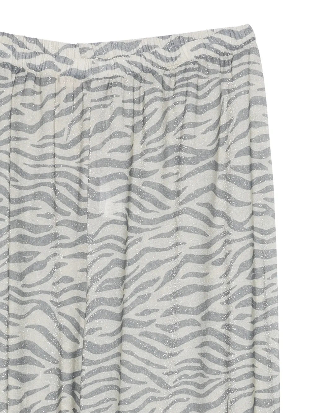 MC2 Saint Barth Kids Broek met zebraprint en glitter Blauw