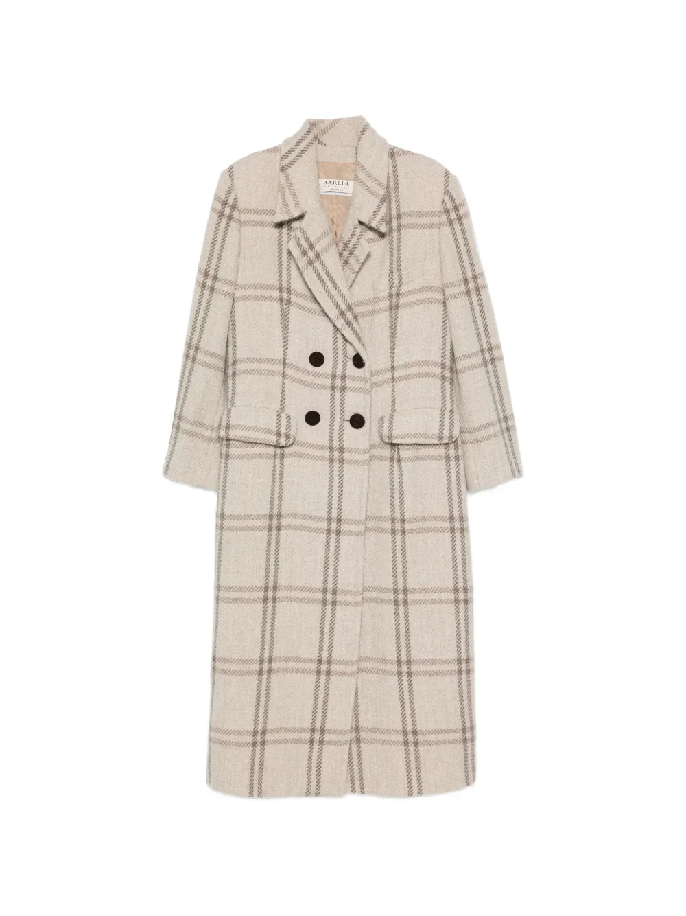 A.N.G.E.L.O. Vintage Cult 1990s check-pattern double-breasted coat - Toni neutri