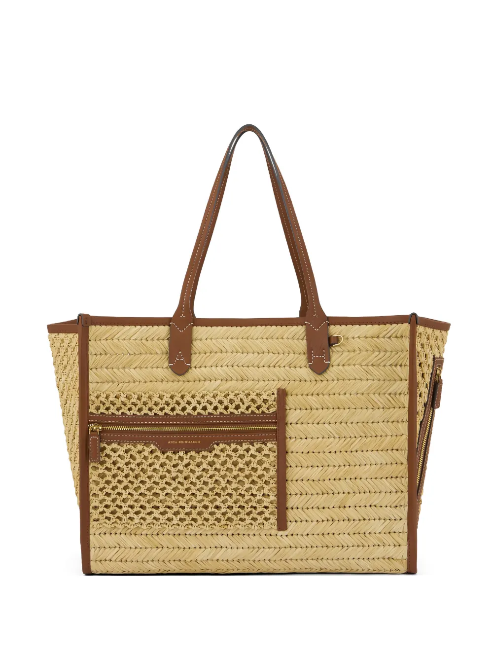Anya Hindmarch Borsa tote in rafia - Toni neutri