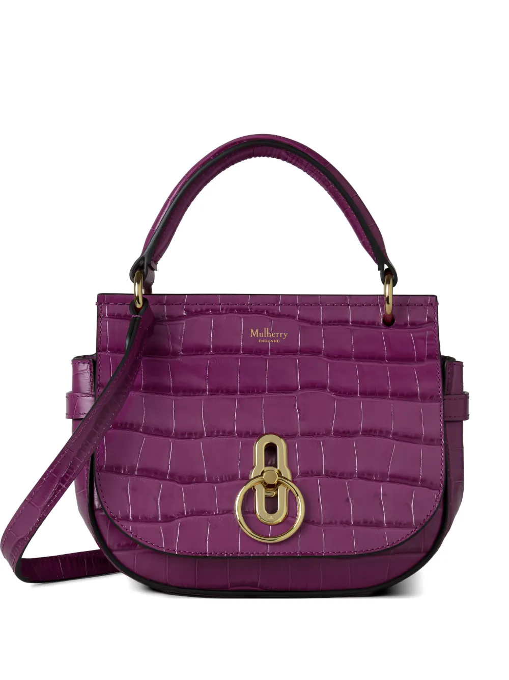 Mulberry Amberley croc-effect crossbody bag - Viola