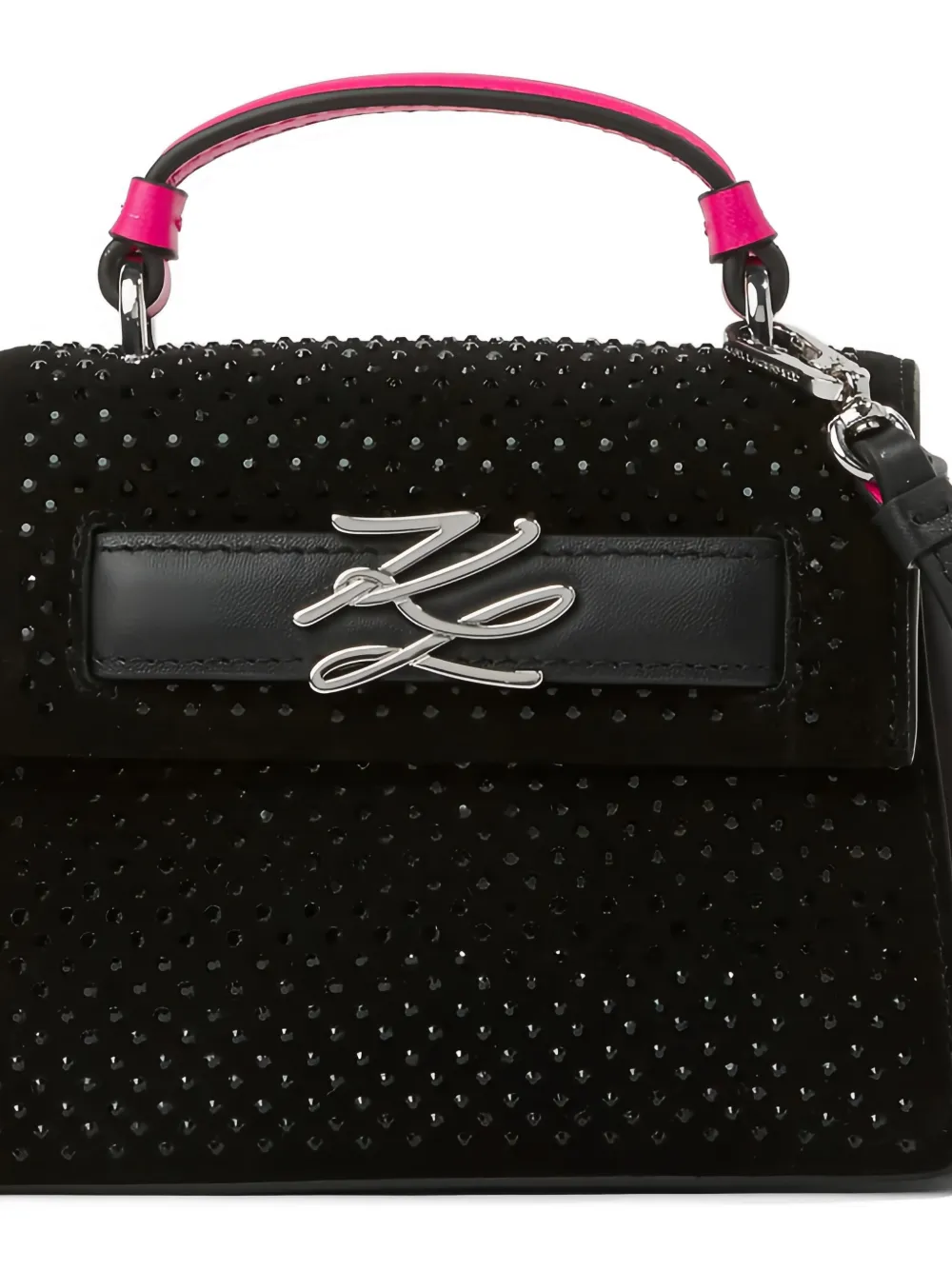 Karl Lagerfeld K Autograph schoudertas verfraaid met stras Zwart