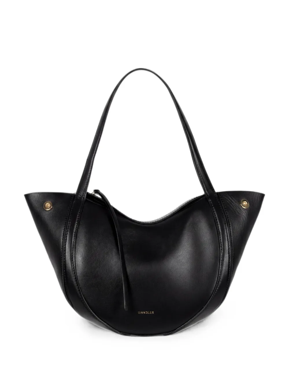 Wandler Lin Mini Calf Leather Tote Bag In Black