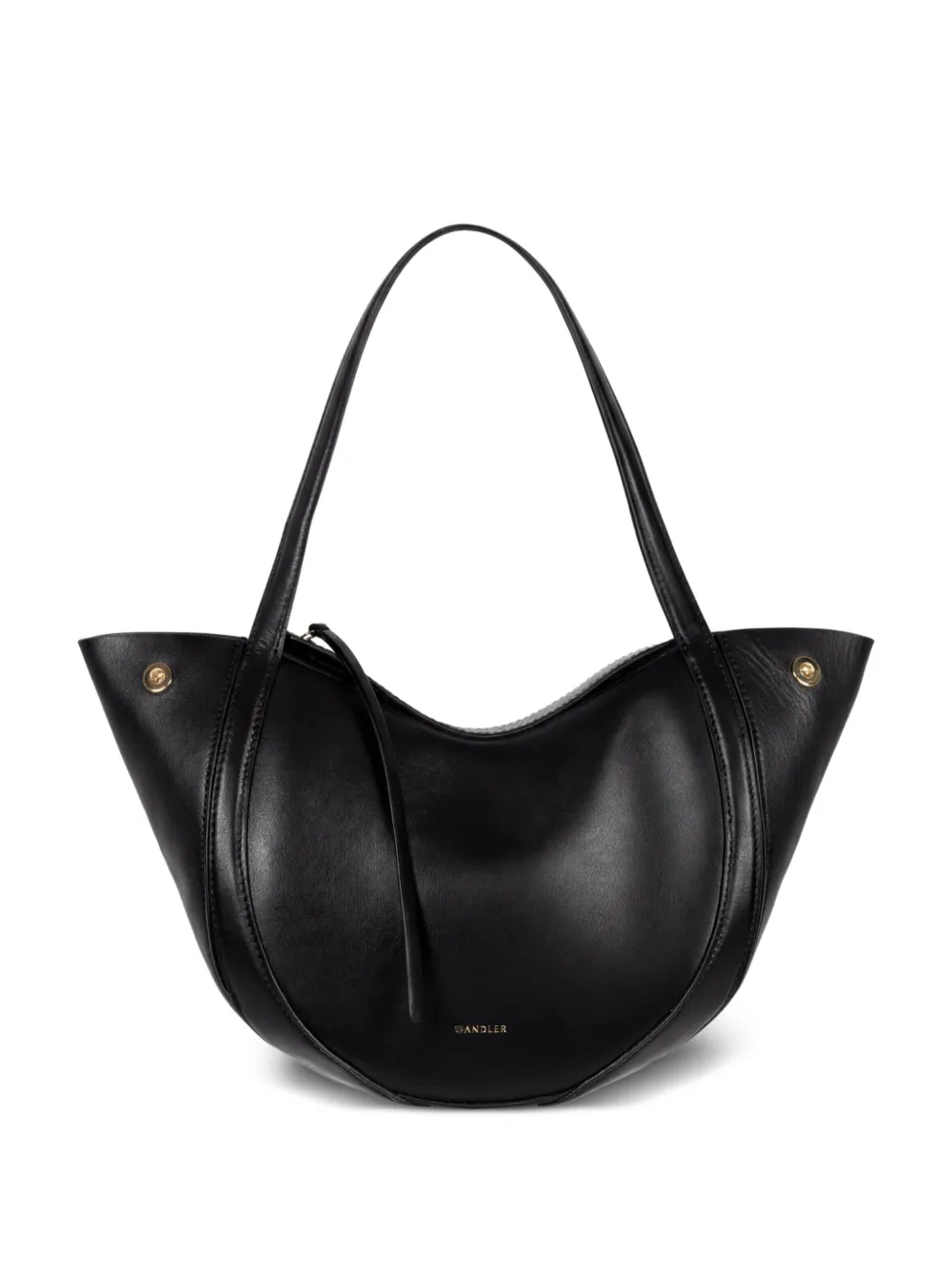 Wandler Lin mini calf leather tote bag - Nero