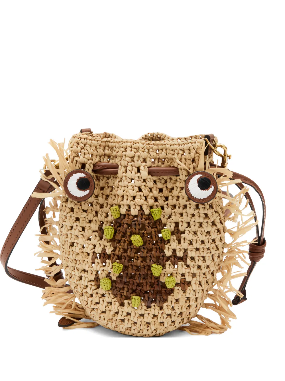 Anya Hindmarch Creatures raffia bucket bag - Toni neutri