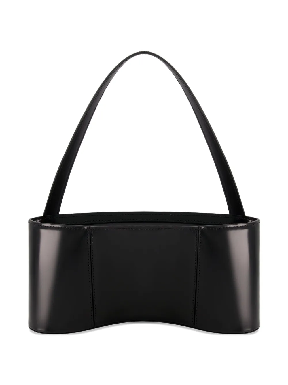 Coperni Ergonomic leren schoudertas met gespdetail Zwart