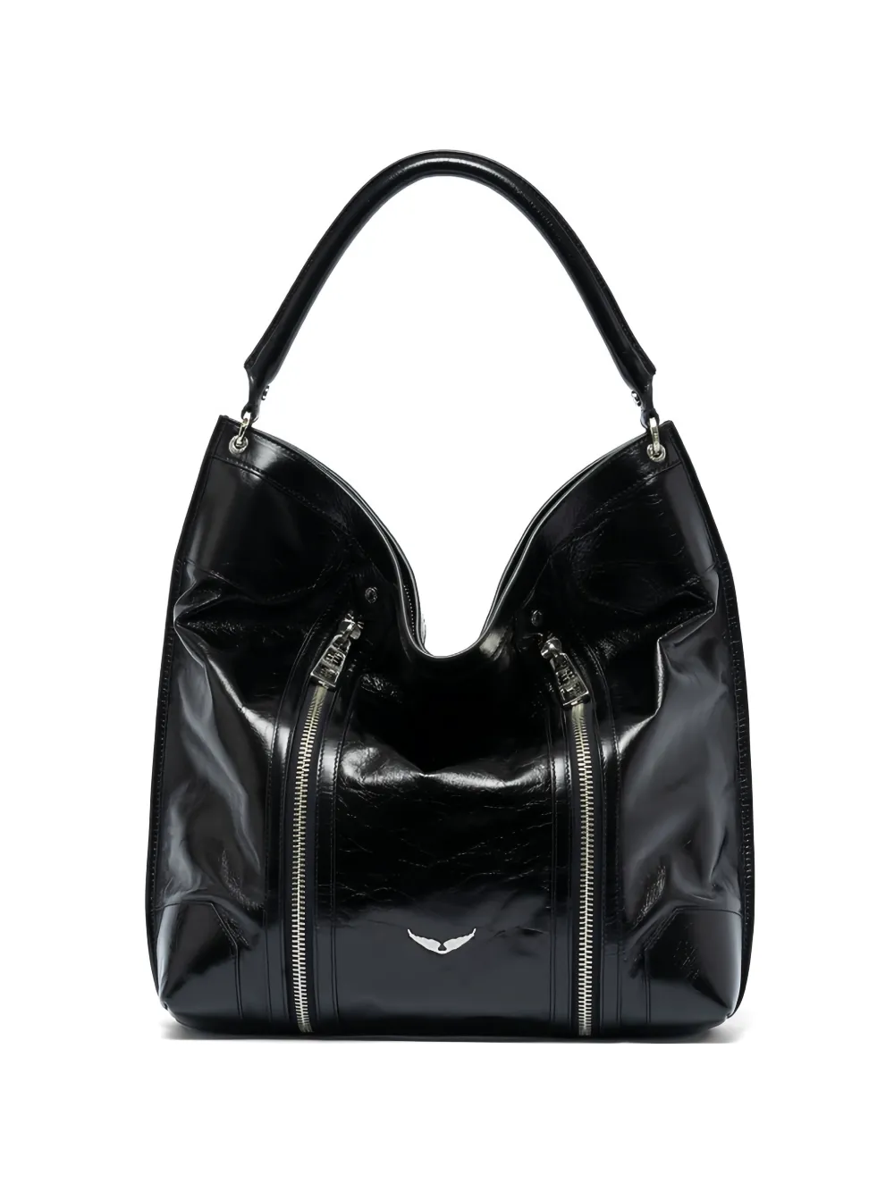 Zadig&Voltaire Sunny patent leather shoulder bag - Nero