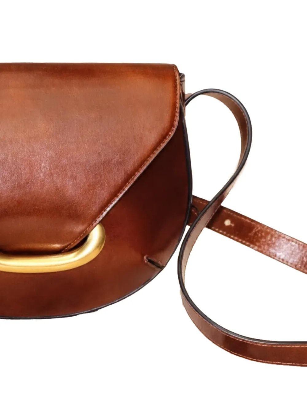 Wandler Veneto kalfsleren crossbodytas Bruin