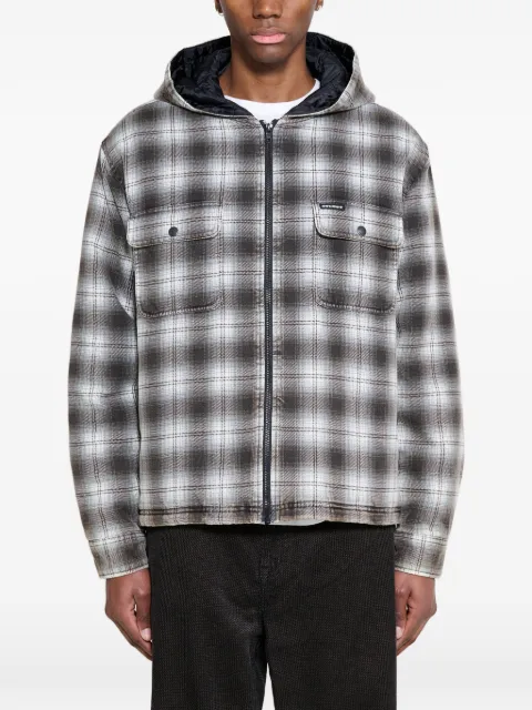 Stüssy plaid zip-up hooded jacket