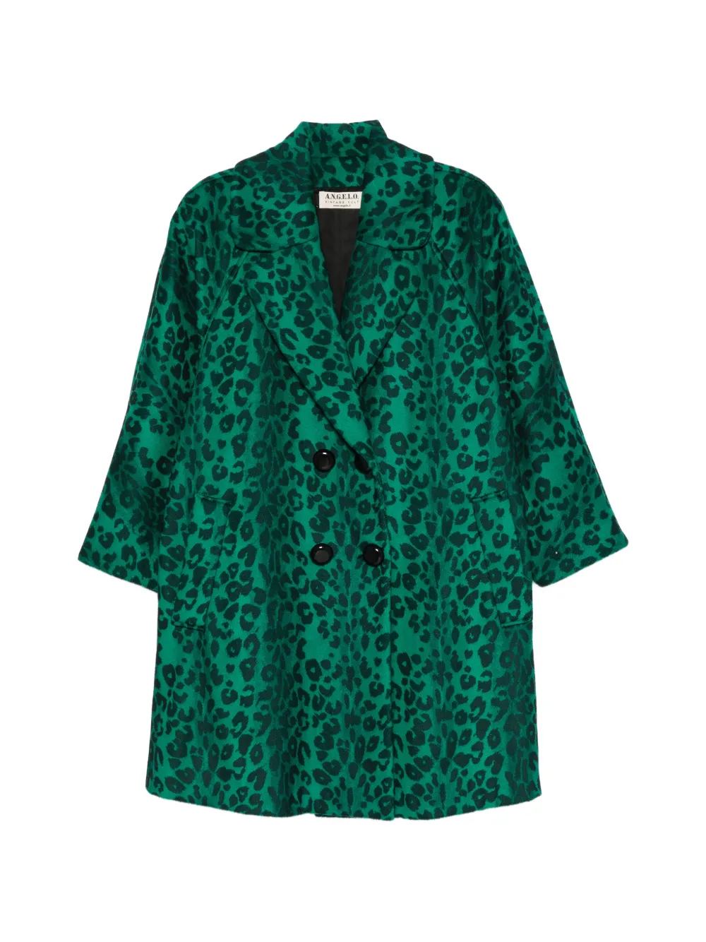 1980s leopard-print double-breasted coat