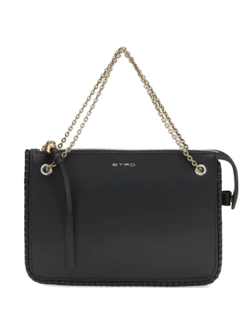 ETRO bolsa crossbody de piel con ribete trenzado
