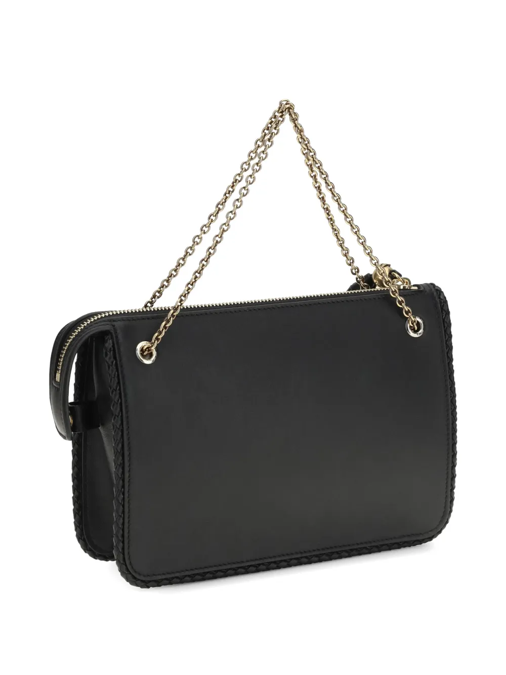 ETRO Leren crossbodytas met gevlochten afwerking Zwart