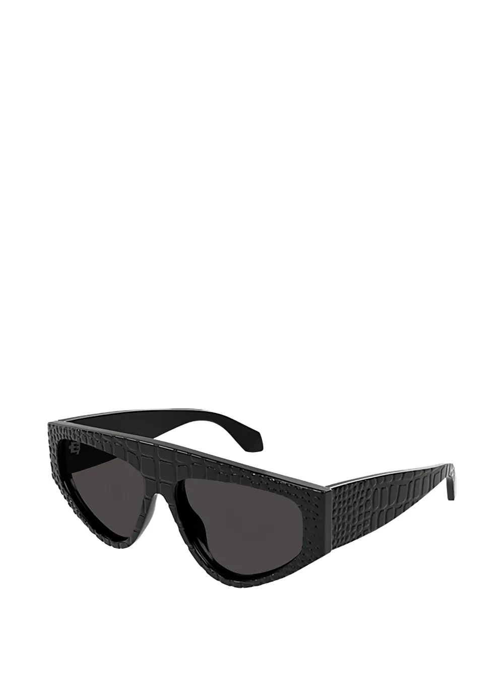 Alaia Eyewear Zonnebril met krokodillen-reliëf Zwart