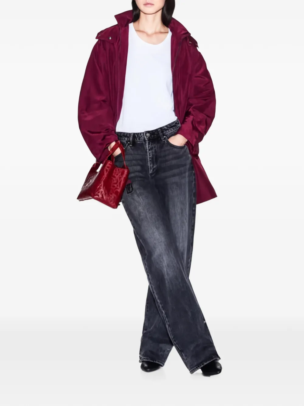 Armani Exchange Jeans met vijf zakken en acid-wassing Grijs