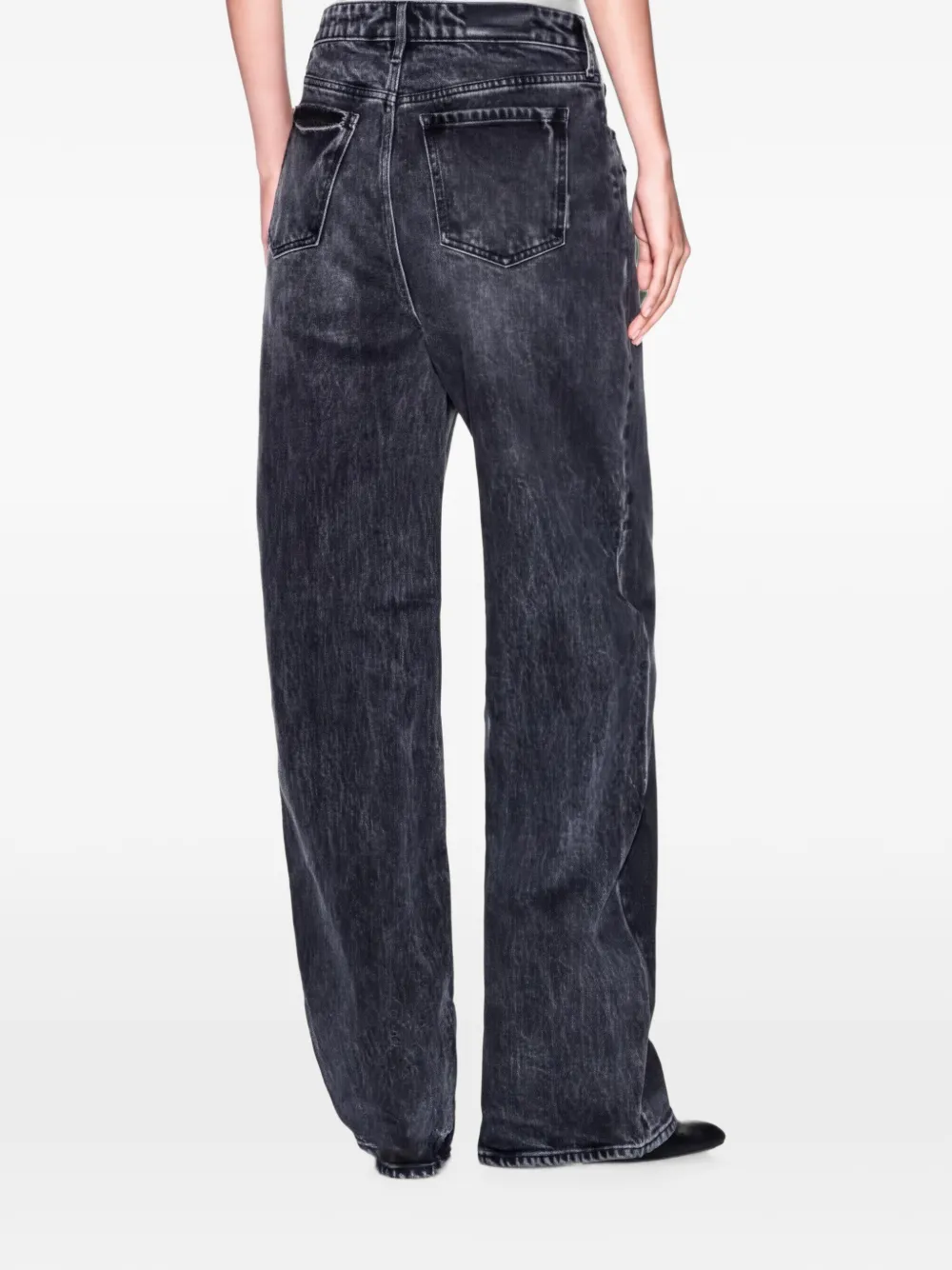 Armani Exchange Jeans met vijf zakken en acid-wassing Grijs