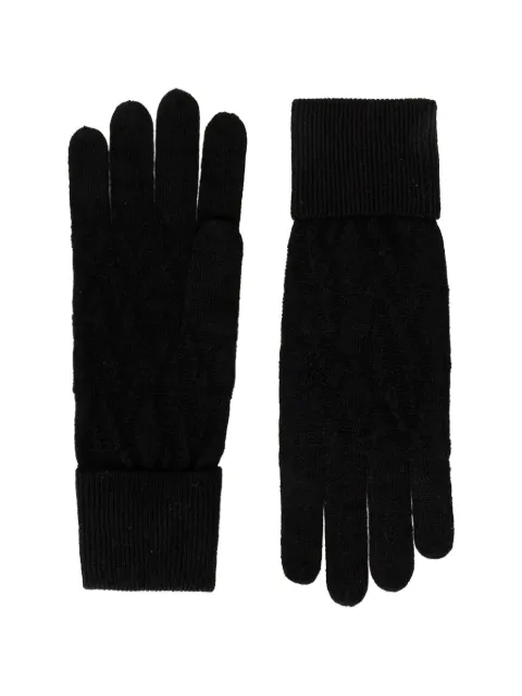 Armani Exchange monogram cable-knit gloves