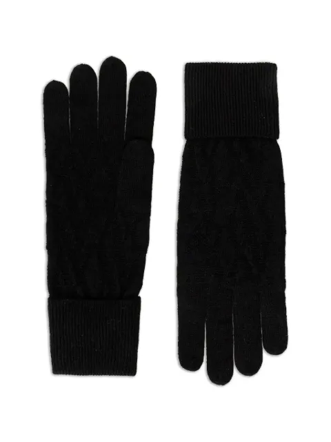 Armani Exchange monogram cable-knit gloves