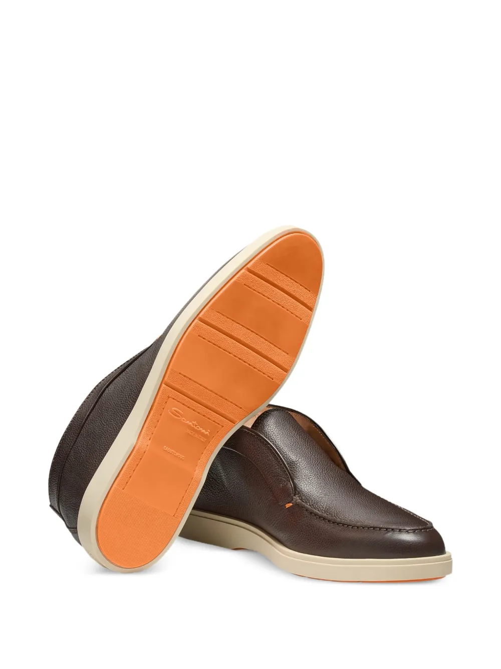 Santoni Desert boots van bewerkt leer Bruin