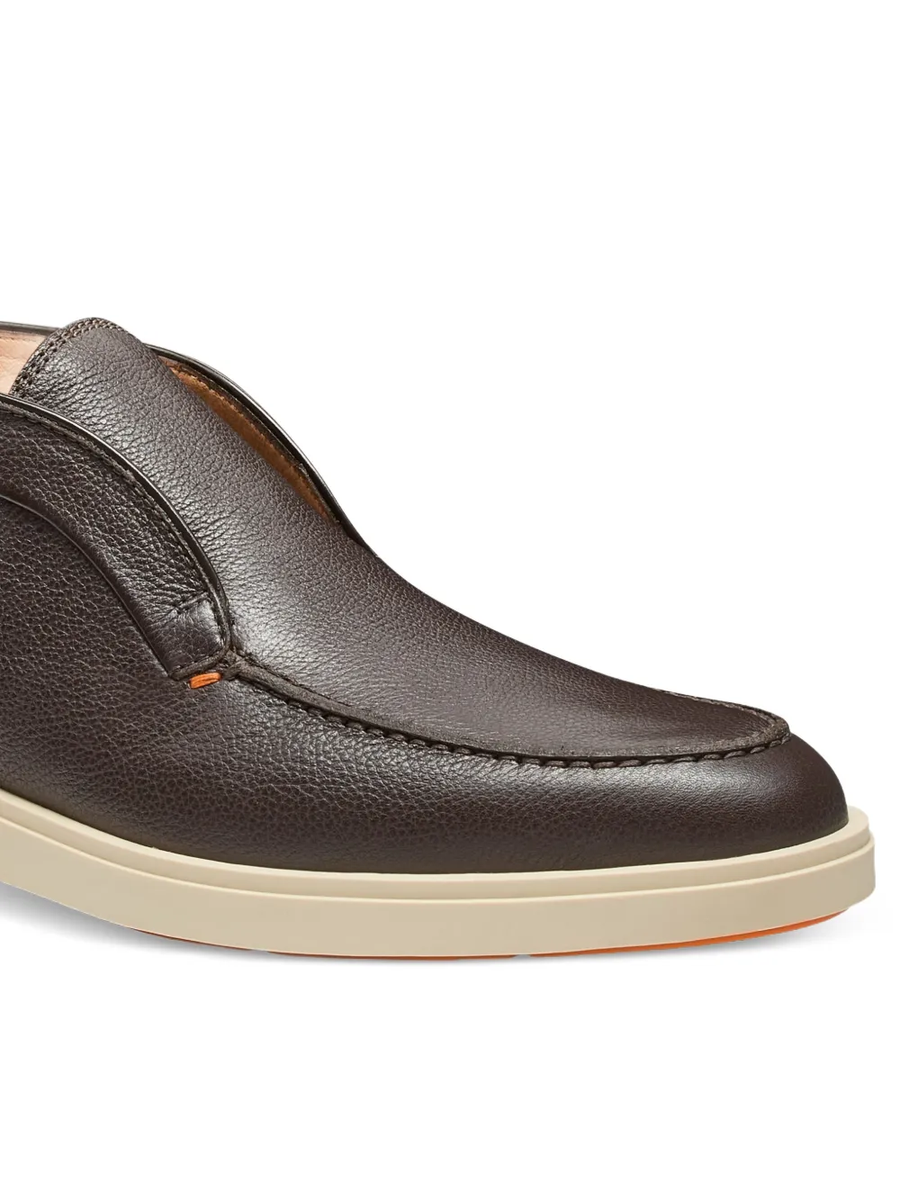 Santoni Desert boots van bewerkt leer Bruin