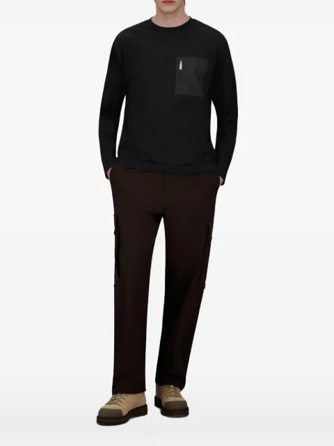 Laminar zip-pocket long-sleeve T-shirt