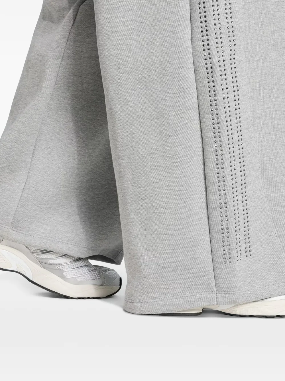 adidas Trainingsbroek met kristallen en wijde pijpen Grijs