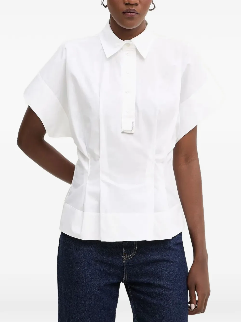 Karl Lagerfeld hardware-detail poplin shirt - Weiß