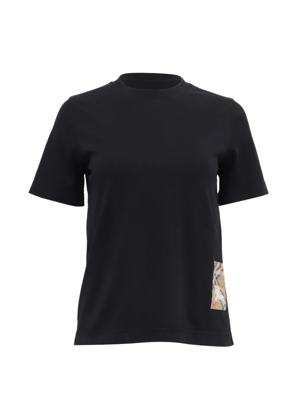 Burberry Pre-Owned check patched t-shirt - Nero