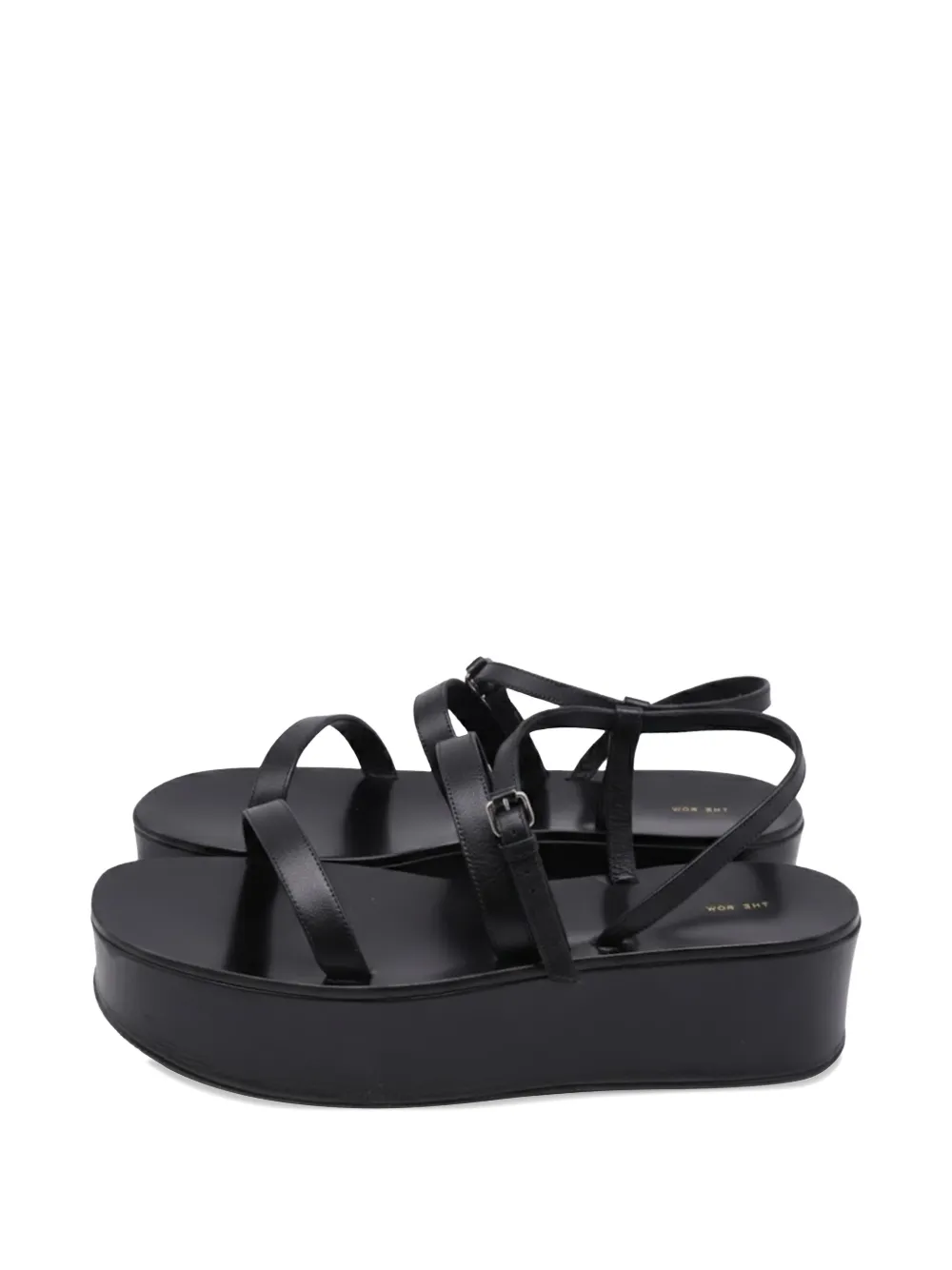 The Row Pre-Owned wedge platform sandals - Nero