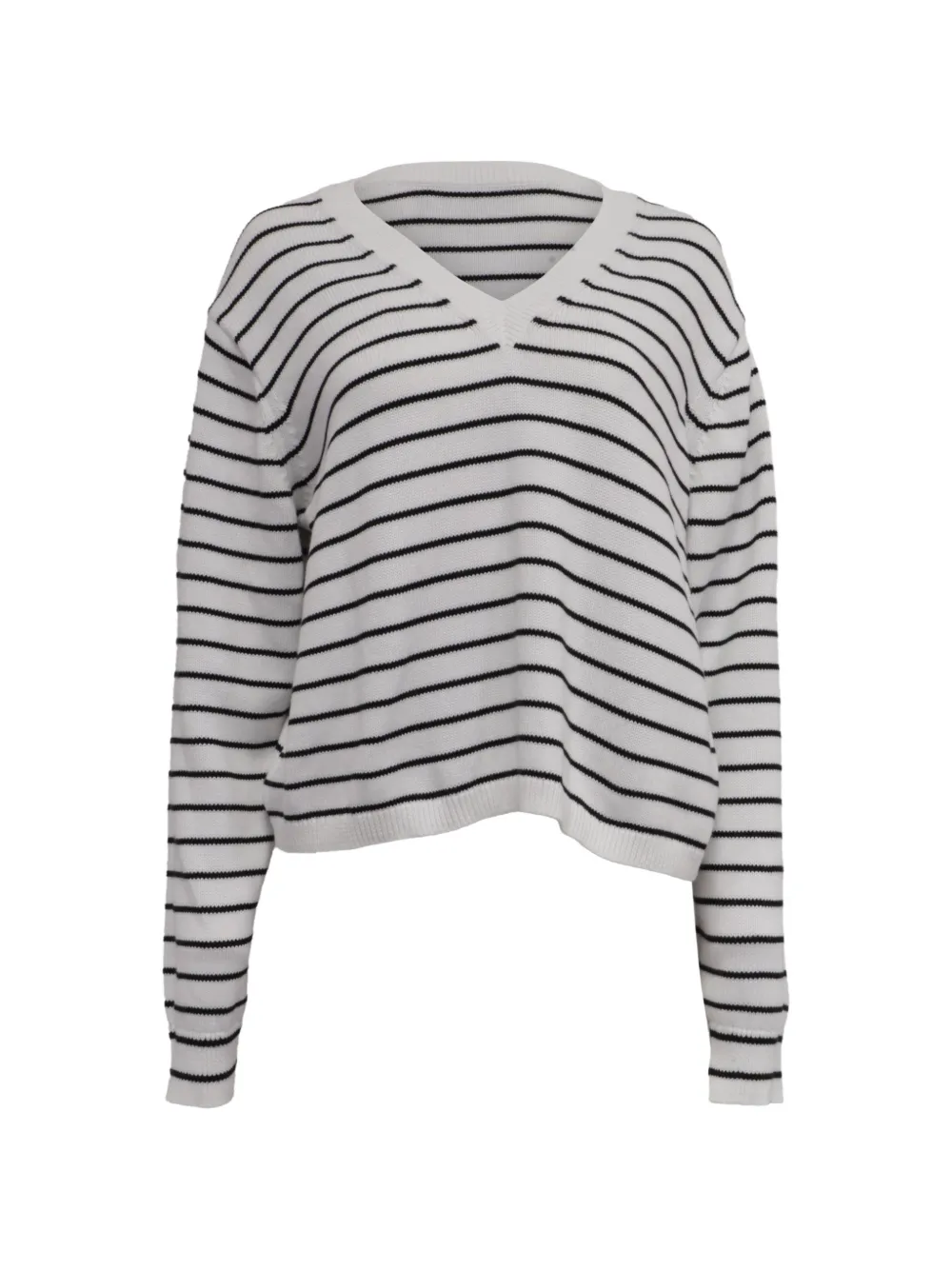 Theory striped v-neck sweater - Bianco