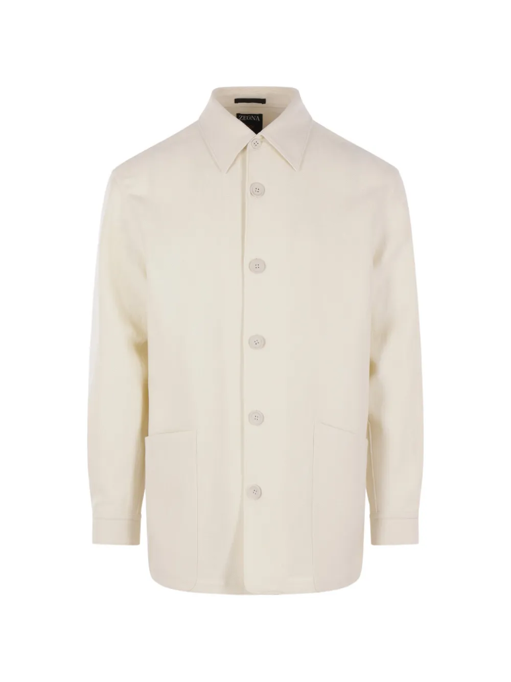 Zegna button-up patch-pocket shirt - Toni neutri