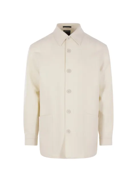 Zegna button-up patch-pocket shirt