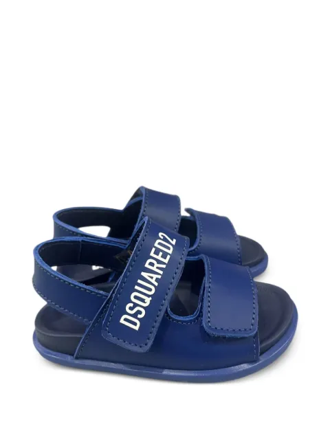 DSQUARED2 KIDS logo-print touch-strap sandals