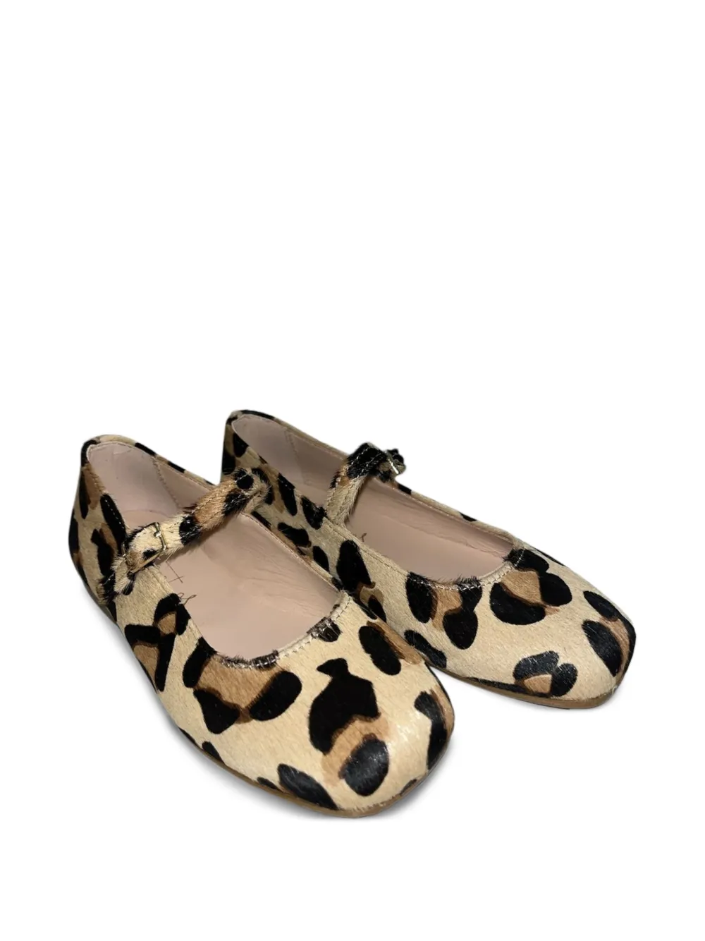 Eli1957 leopard-print calf-hair ballet flats Beige