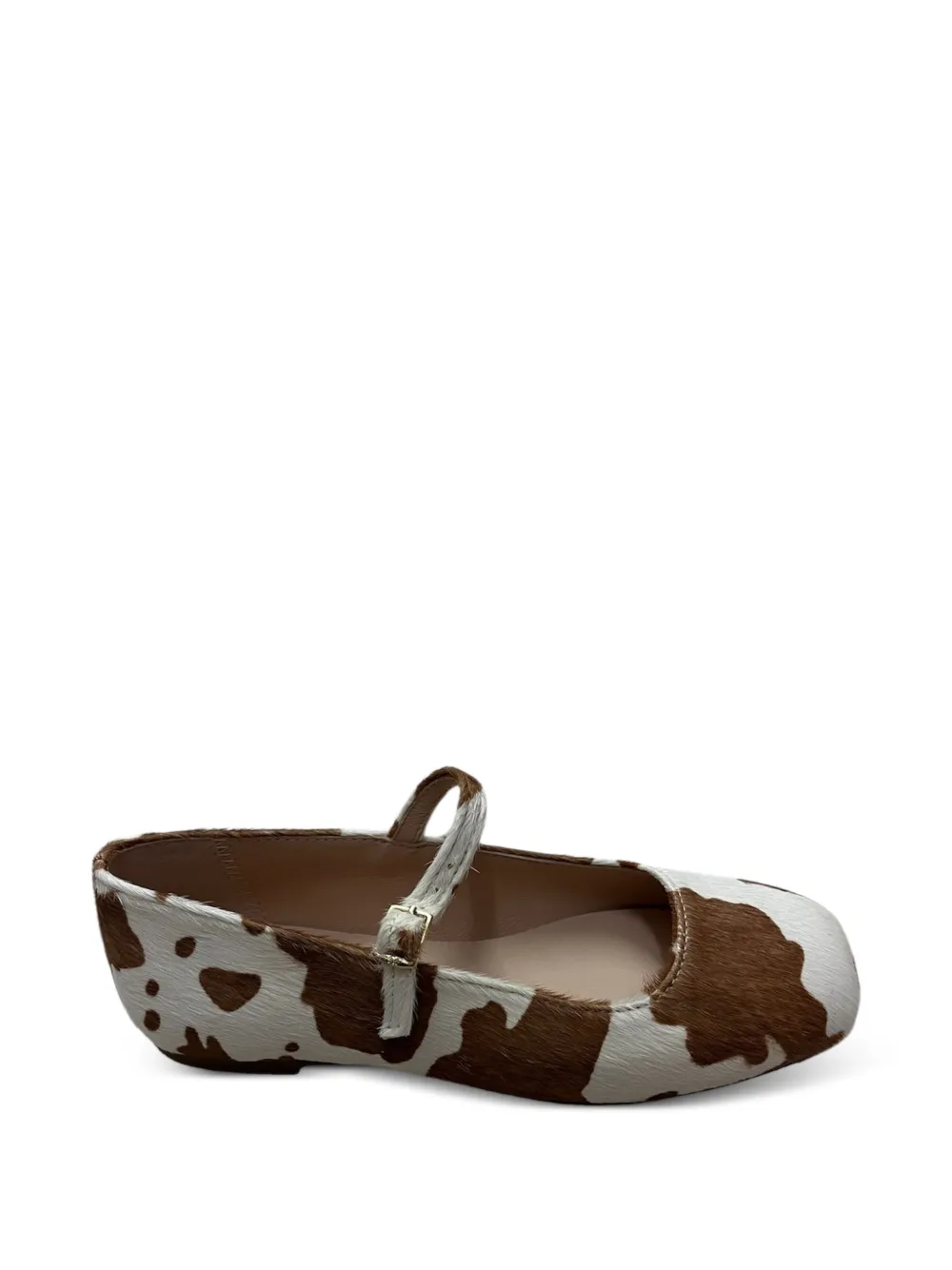 Eli1957 cow-print ballet flats Wit